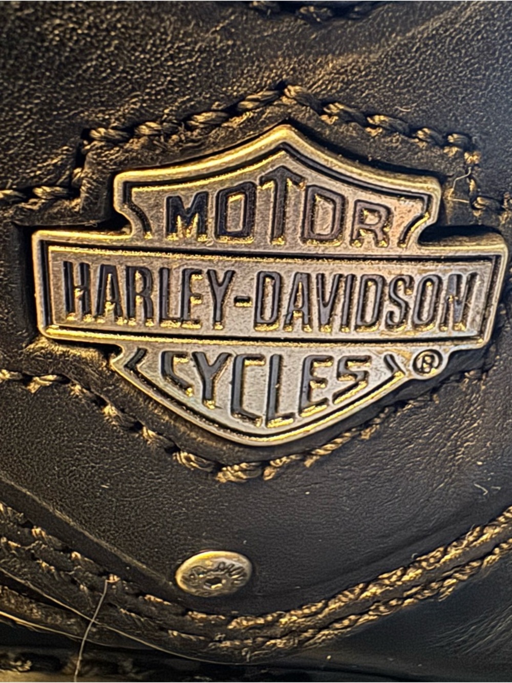 Mens Harley Davidson Steel Toe Work Boots Black Leather Moto Size 12 - Picture 7 of 10